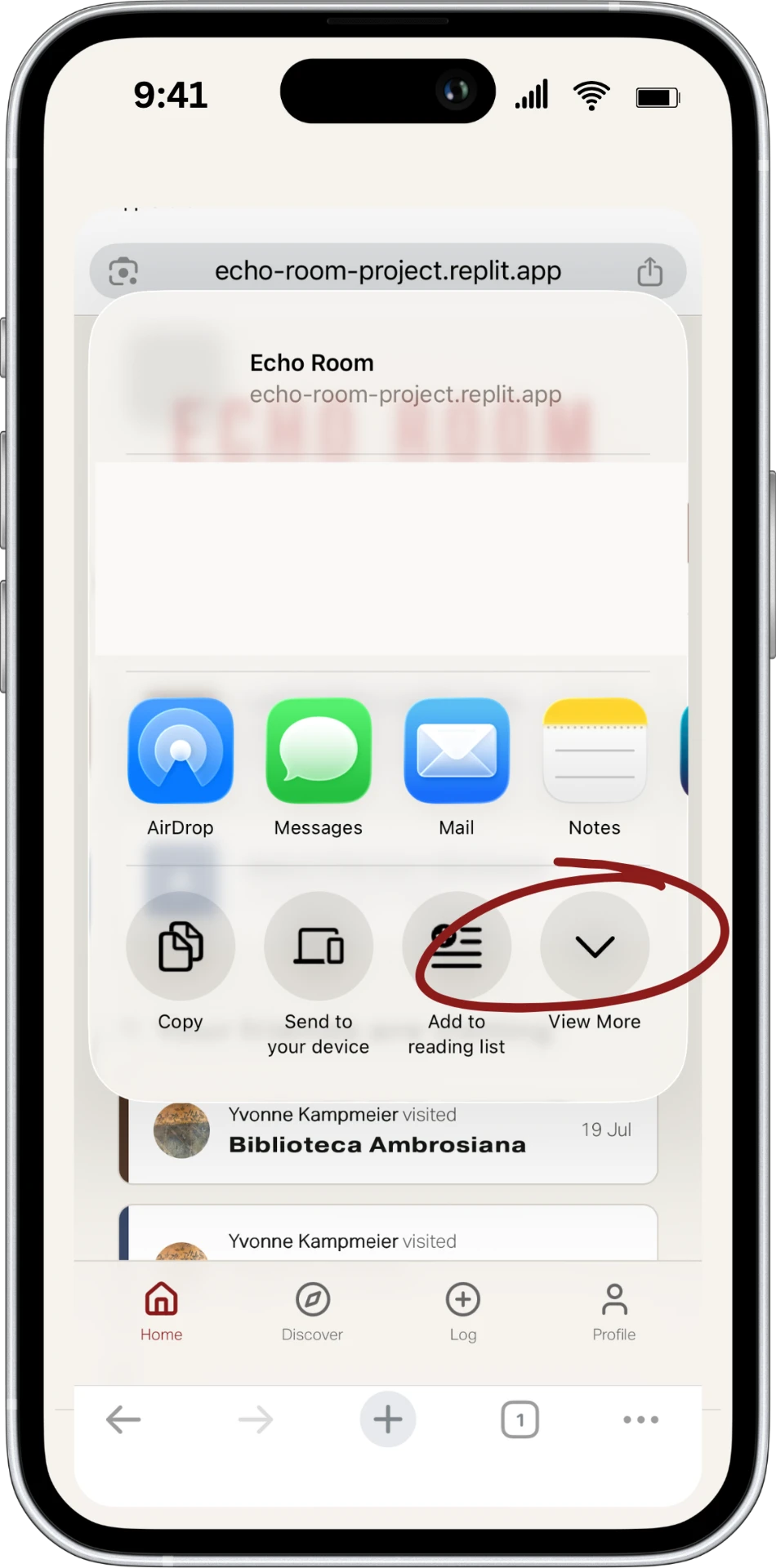 Chrome step 2: click on 'view more'